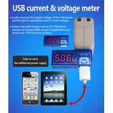 USB Voltage and Current Tester รุ่น 1 สีฟ้า